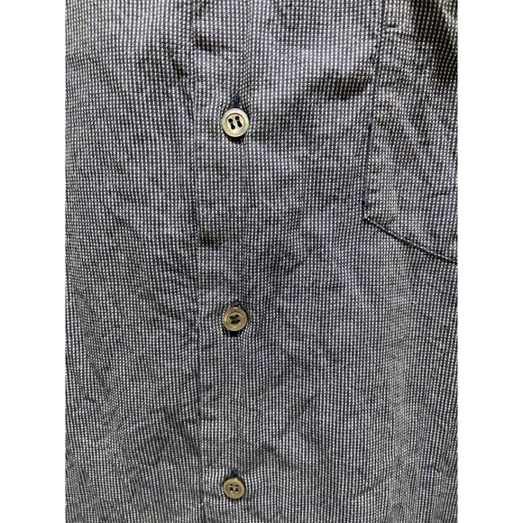 Giorgio Armani Collezioni Mens Dress Shirt Navy Blue Size L - Picture 8 of 12